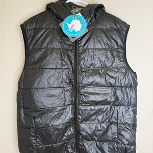 Emperor Penguin Thermal Puffer Vest with Hood New XL Women’s